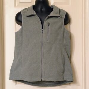 Duluth Trading Mens Fleece Vest, Grey, Zip , Five Pocket, Sz L, Outdoor Camping